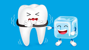 Tooth sensitive to cold caused by enamel erosion and exposed dentin